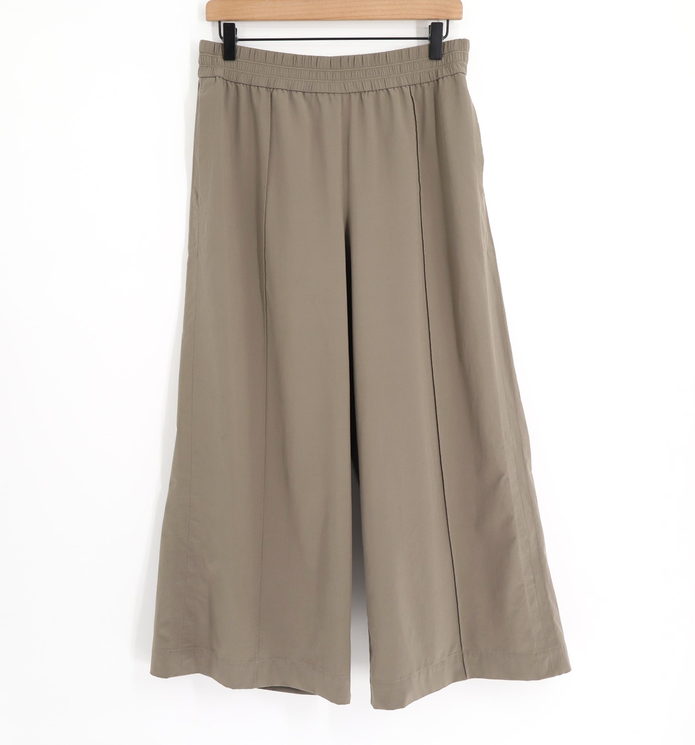 Lululemon Women's Sz M Breezily Mid Rise Pant Wide Leg Pants Nomad Tan